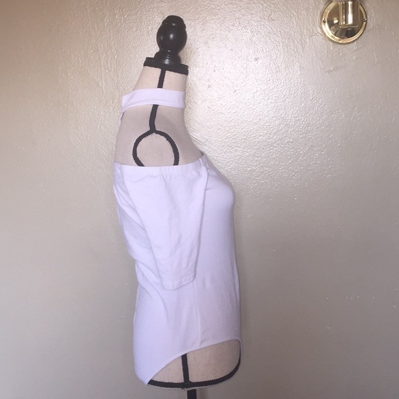 🎉HP🎉Off Shoulder 3/4 Sleeves Choker Bodysuit Top - Picture 3 of 8